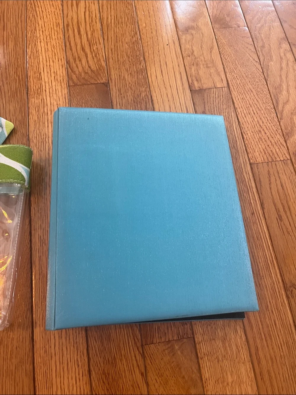 Vintage 2005 Photo Album Clear Tote Bag Target Floral Green Blue Turquoise Y2K